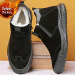 Vyri&scaron;ki žieminiai storu padu medvilniniai sniego batai, su pa&scaron;iltinimu, slip-on platformos trumpi batai 43