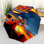 Blaze, Monster Machines Automati&scaron;kai atsidarantis ir užsidarantis, 8 &scaron;onkaulių konstrukcijos ne&scaron;iojamas skėtis, tinkamas vyrams ir moterims visais metų laikais. Tobulas