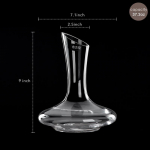 Individualus vyno dekanteris Kristalinis vynas Rankų darbo stiklo ąsotis Itin eleganti&scaron;kas dizainas Lengvai pilamas nuožulnus snapelis vynui 1100 ml 37Oz
