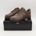 CU9225-200 Supreme Nike Air Force 1 Low Barokinio rudumo &scaron;okoladinės kavos (Vyri&scaron;ki) 9.5 gray