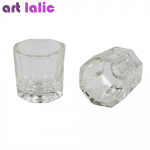 1 vnt Crystal Glass Dappen Dish Akrilo skystos pudros talpykla nagų &scaron;epetėlio plovimo puodelio manikiūro priemonė