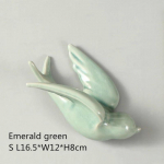 Keramikinės 3D dervos sienos kabantys pauk&scaron;čių papuo&scaron;alai Namų televizoriaus fonas Sienų dekoras Simuliacinis pauk&scaron;tis Emerald green S