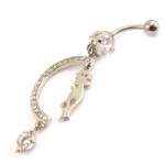 Les Tr&eacute;sors De Lily [C4240] - Body Piercing 'Chat Cabaret' Blanc balta