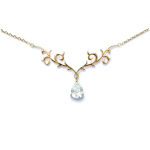 Les Tr&eacute;sors De Lily [C4566] - Collier Plaqu&eacute;-Or 'Anastacia' Blanc dor&eacute; - 50x15 mm