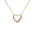 Les Tr&eacute;sors De Lily [J0082] - Collier Plaqu&eacute;-Or 'Love' blanc dor&eacute; - 16x14 mm