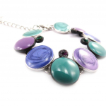 NOA [J4218] - Bracelet Cr&eacute;ateur 'Coloriage' turquoise violet turkis