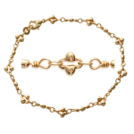 Les Tr&eacute;sors De Lily [J7205] - Bracelet Plaqu&eacute; Or 'Chor&eacute;graphie' dor&eacute; - 5 mm