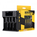 Liitokala LII-S4 akumuliatoriaus įkroviklis LCD 4 lizdas 18650 26650 21700 18350 AA AA ličio NiMH baterijai juoda