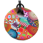 Les Tr&eacute;sors De Lily [R1339] - Collier artisanal 'Colombine & Arlequin' multicolore - 42 cm- 5 cm