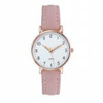 Madingas moteri&scaron;kas prabangus odinis dirželis, analoginis kvarcinis laikrodis, &scaron;viesus moteri&scaron;kas laikrodis rožinė