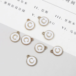 10 vnt metalo emalio angli&scaron;kų raidžių pakabukas, skirtas pasidaryk pats papuo&scaron;alams gaminti karoliai apyrankės priedai A balta