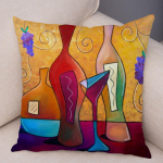 Abstraktus pie&scaron;imas pagalvėlės užvalkalas dekoratyvinis stilius spalvingas animacinis filmas mergaitės pagalvės užvalkalas sofa Namai 40x40cm