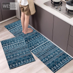 Maroko stiliaus kilimėlis virtuvės grindims neslystantis plaunamas virtuvės kilimėlių rinkinys, 2 dalių Bohemian Geometric Print grindų kilimėlis vonios kambariui 40x60cm+40x120cm
