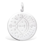 Les Tr&eacute;sors De Lily [R3861] - Pendentif argent 'Sagittaire' argent&eacute; (rhodi&eacute;) - 20 mm