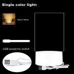 Kūrybinė užra&scaron;ų lenta USB LED naktinė lemputė prane&scaron;imų lenta &Scaron;ventinė lemputė su ra&scaron;ikliu Dovana vaikams Merginai draugei dekoravimo naktinė lempa &scaron;ilta balta spalva