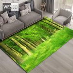 Natūralus peizažas 3D kilimas svetainei Green Forest krioklys kra&scaron;tovaizdžio kilimėlis miegamojo Neslystantis kilimas vonios kambaryje didelis 160x200cm 1pcs