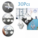 30 vnt lubų Tvirtas, be pėdsakų mažas disko kabliukas, skaidrus 2 cm siurbimo kablys namų laikymui Dekoratyvinis plakatas kabantis lipnus kabliukas 30 Pcs