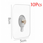 10 vnt. Sraigtai be perforavimo Stiprūs lipnūs siurbtukai Sieniniai kabliukai Kabykla virtuvės vonios įrankiams 10 Pcs 5x8cm
