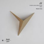 1 vnt. &Scaron;iuolaikinės minimalistinio trikampio formos LED sieniniai &scaron;viestuvai &Scaron;iaurės stiliaus vidaus sieniniai &scaron;viestuvai Svetainės &scaron;viestuvai Paprasti &scaron;viestuvai HMM Warm White auksas