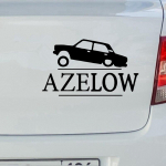 Tri Koshki H1480 AZELOW VAZ 2107 automobilio lipdukas Viniliniai lipdukai, atspindintis lipdukas ant automobilio buferio ne&scaron;iojamojo kompiuterio &scaron;aldytuvo sieninių durų 15x9cm -S