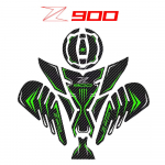 3D Motociklo Anglies Pluo&scaron;to Kuro Bako Lipdukas Kawasaki Z900 Alyvos Dujų Dangtelio apsauga Decals Priedas Vandeniui atsparus armijos žalia spalva