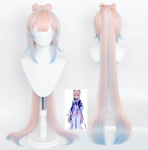 Anime Genshin Impact Cosplay Kokomi perukas Sangonomiya Kokomi Cosplay perukas 120 cm ilgio gradiento plaukų kar&scaron;čiui atsparūs sintetiniai plaukai