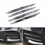 4vnt anglies pluo&scaron;to stiliaus automobilio priekinių rūko žibintų grotelių grotelių dangtelio apdaila, skirta Mercedes Benz W213 E klasė 2016 2017 m. sidabras