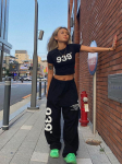 Hipių Moterų Haremo Kelnės Baggy Bėgiojant Korėjos Madingos Sportinės kelnės Moteri&scaron;kos Laisvos Gatvės Aprangos Vintažinės Kelnės Harajuku Hiphop M juoda