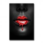 Mada Prabanga Afrikos Moteris su Seksualiomis Lūpomis Drobės Meno Plakatai ir Spaudiniai Pinigų Paveikslai Modernaus Namų Svetainės Dekoravimui 20x30cm