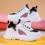 TUINANLE White Black Chunky Sneakers Moteri&scaron;ki batai su storu dugnu