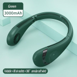Naujas 3000 mAh be sparnelių pakabinamas ant kaklo ventiliatorius 360 laipsnių Ventiliador ventiliatorius USB įkraunamas mini vėsinimo ventiliatorius ne&scaron;iojamas sulankstomas sportinis pakabinamas ant kaklo ventiliatorius