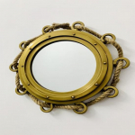 40.64 cm Antique Porthole Round Rope Porthole Aluminium Port Mirror Wall Hanging Ship Porthole Home Decorative