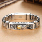 Produktas Lucky Jinbao Passepartout Apyrankė Sidabrinė Vyri&scaron;ka Perne&scaron;imo Karoliukai Ins Asmenybės Tendencija 24CM