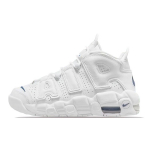 Nike Air More Uptempo GS Balti Tamsiai Mėlyni Vaikams Sportbačiai DH9719-100 35.5