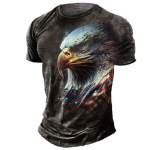Vyri&scaron;ki mar&scaron;kinėliai mar&scaron;kinėliai Grafinis gyvūnas Tiger Crew Neck Drabužiai Drabužiai 3D Print Outdoor Daily Printing Short Sleeve Print Mados Dizaineris Vintage S