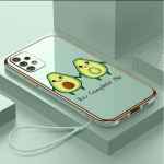 Prabangus padengtas TPU telefono dėklas su dirželiu, skirtas Samsung Galaxy A04 A05s A13 A14 A24 A54 A34 Note20 S23 Ultra dėklai A38 Delicious Avocado Cover Samsung Galaxy J4 Prime
