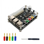 6USB2.0 ATX24P maitinimo &scaron;altinio pertraukimo plok&scaron;tė, reguliuojama įtampos rankenėlė 3,3 V, 5 V, 12 V; 1,8 V&ndash;10,8 V i&scaron;vesties akrilo dėklas