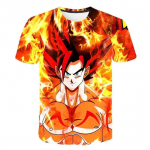 Summe mar&scaron;kinėliai 3d Goku Vegeta Printing Harajuku Fashion trumpomis rankovėmis laisvalaikio vir&scaron;us M