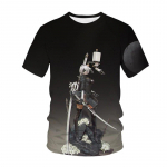 Nier Automata 3D spausdinti mar&scaron;kinėliai Anime žaidimai Seksuali miela mergina 2B gatvės apranga Vyrai Moteri&scaron;ki mados Harajuku mar&scaron;kinėliai Topi XXS