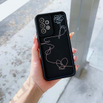 N18 Lovely Line art dizaino mink&scaron;tas silikoninis dėklas, skirtas Samsung A05s A54 A25 A34 Xiaomi POCO X5 Redmi Note 12S Huawei P50 Honor 90 Angel Eyes Cover Samsung A03