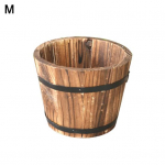 Rustic Succulent Planter Medinės statinės tu&scaron;čias gėlių vazonas konteineris Sodo dekoras M