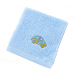 Square Towel Smooth Quick-dry Baby Infant Soft Embroidery Face Towel for Home mėlyna