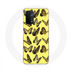 Coque pour Oppo A54 5G Papillons Fond Jaune geltona