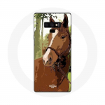 Coque pour Samsung Galaxy Note 9 Quarter Horse Marron Race de cheval