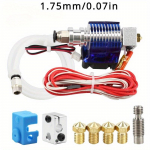 1 rinkinys 3D spausdintuvo J formos &bdquo;Hotend&ldquo; su vienu au&scaron;inimo ventiliatoriumi, skirtas 1,75&ndash;3,0 mm / 0,07&ndash;0,12 colio 3D v6 gijų ekstruderio antgaliui, 110 g 1.75mm/0.07in