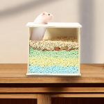 Hamster Sand Bath Box Visible Digging Hut Accessories Easy to Clean Hutch