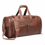 PU Odos Duffle Krep&scaron;ys Verslo Kelionėms Ne&scaron;iojamas Vyrams Lengvas Rankinis Krep&scaron;ys su Skyriumi Batams ruda
