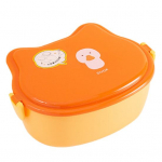 &bdquo;Bento Box&ldquo; dvigubo sluoksnio skyrius Geras sandarumas Mikrobangų krosnelėje vaikams skirta užkandžių vaisinių pietų dėžutė animacinis filmas &bdquo;Bento&ldquo; oranžinė