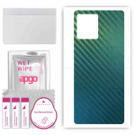 apgo Protective Skin Sticker for the back compatible with Motorola Edge 30 Fusion, Wrap Film, Foil, Vinyl - Pattern Carbon Chameleon CAKA1