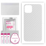 apgo Protective Skin Sticker for the back compatible with Apple iPhone 11 Pro, Wrap Film, Foil, Vinyl - Pattern Transparent Carbon